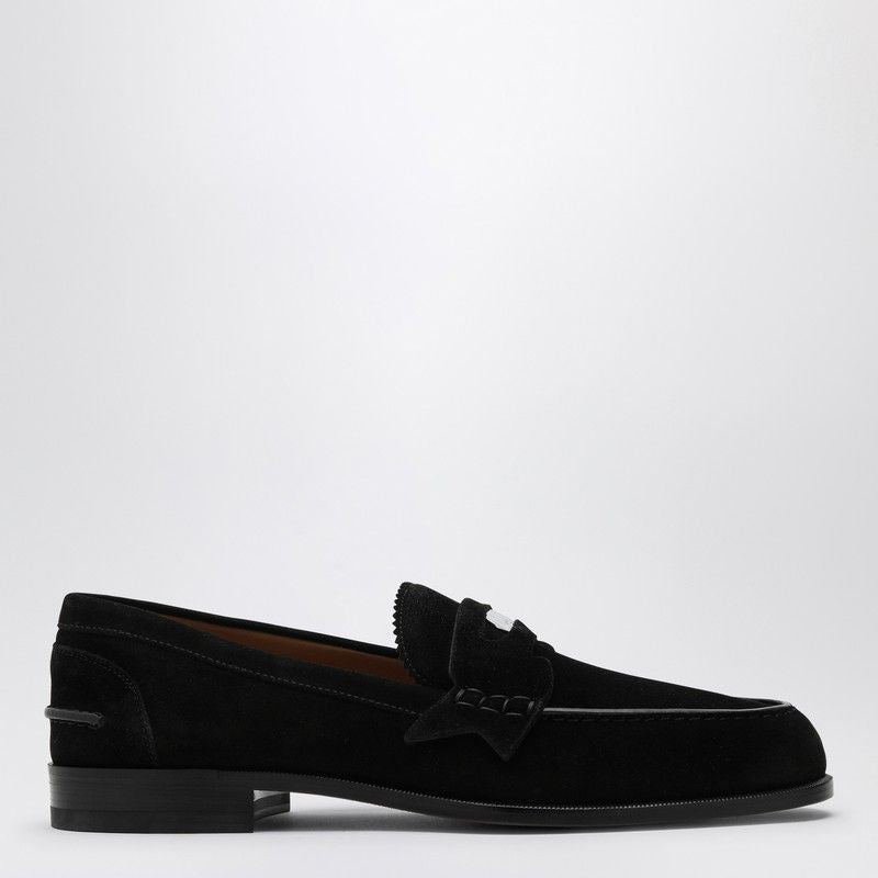BLACK SUEDE PENNY LOAFER - fashionupstore1