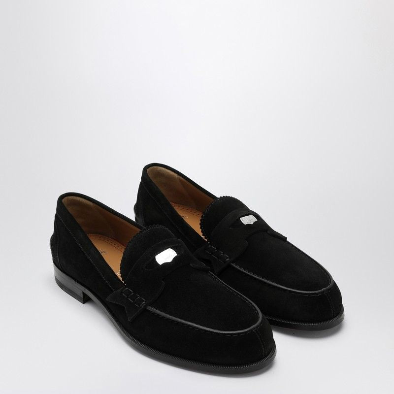 BLACK SUEDE PENNY LOAFER - fashionupstore1