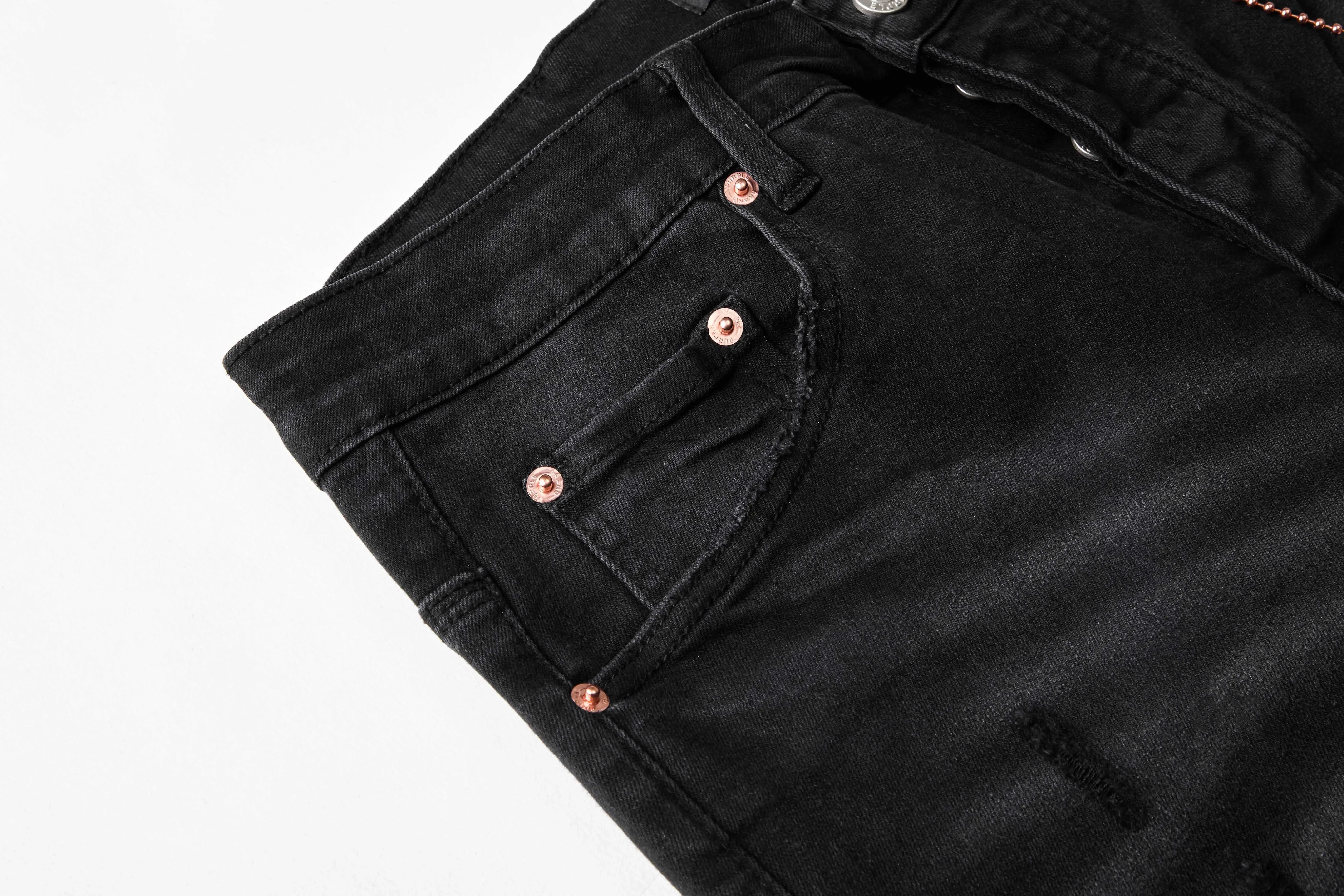 Premium Brand PRPL Roca Jeans Black Tag P008 - fashionupstore1