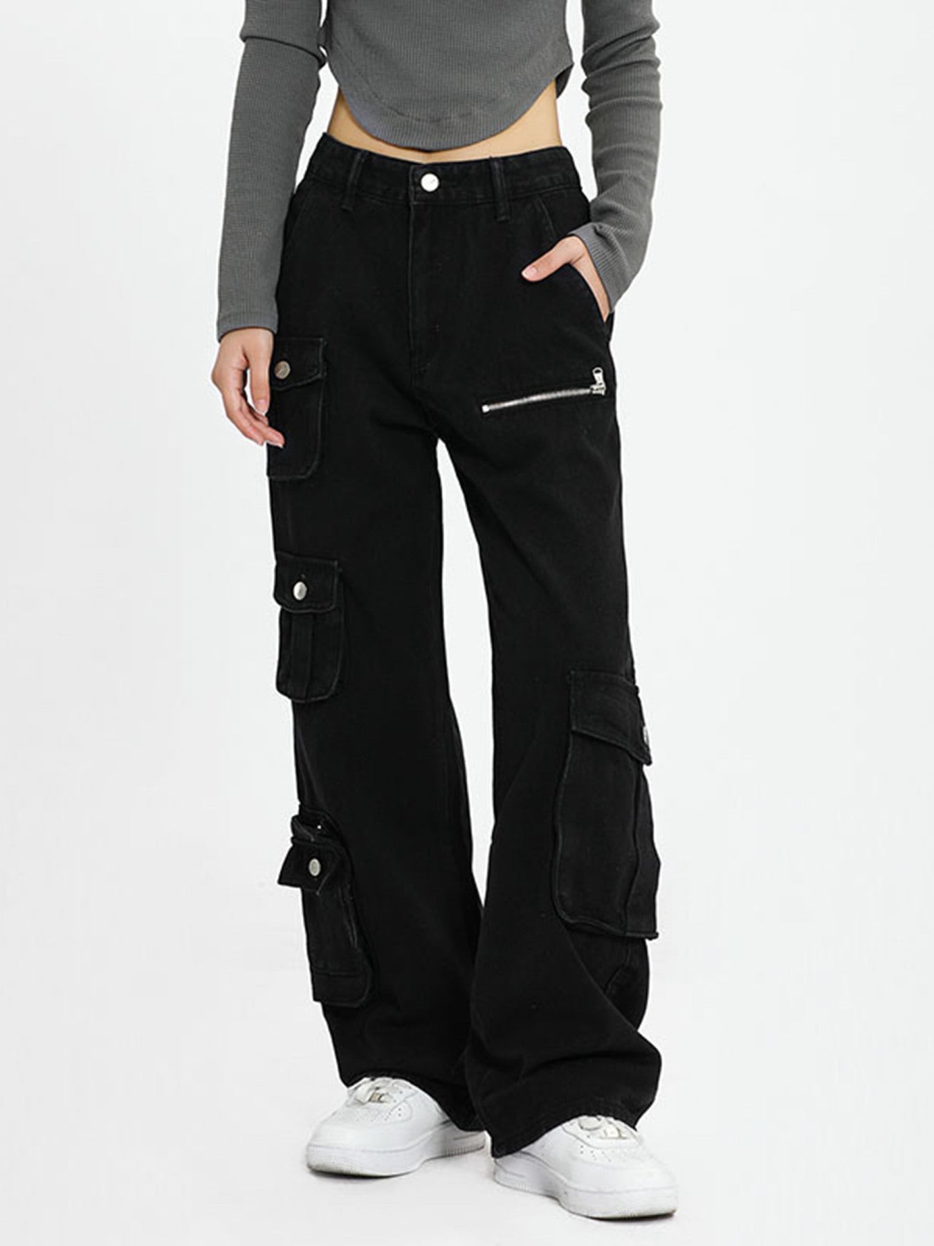 1984 American Multi-Pocket Work Pants - 1659 - fashionupstore1