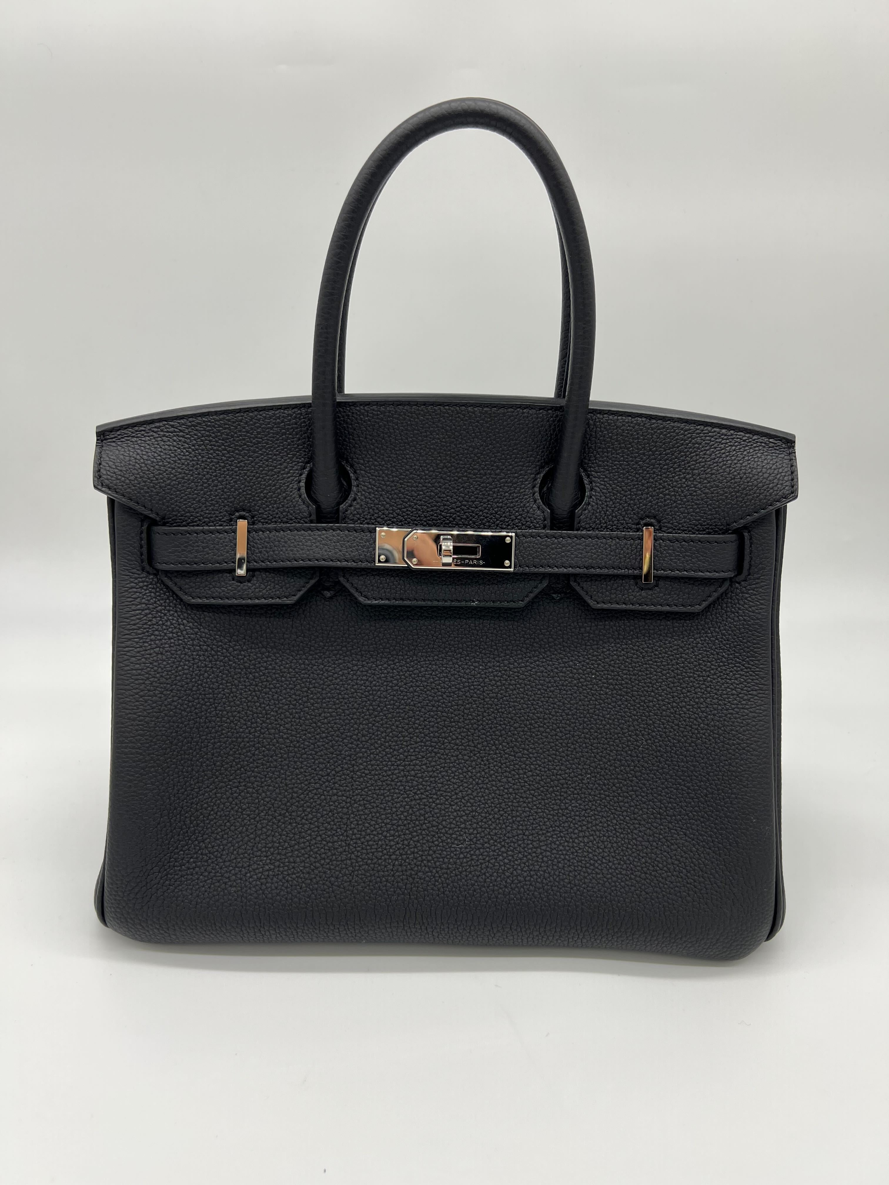 HRMS Birkin 30 Noir Togo Palladium Hardware - fashionupstore1