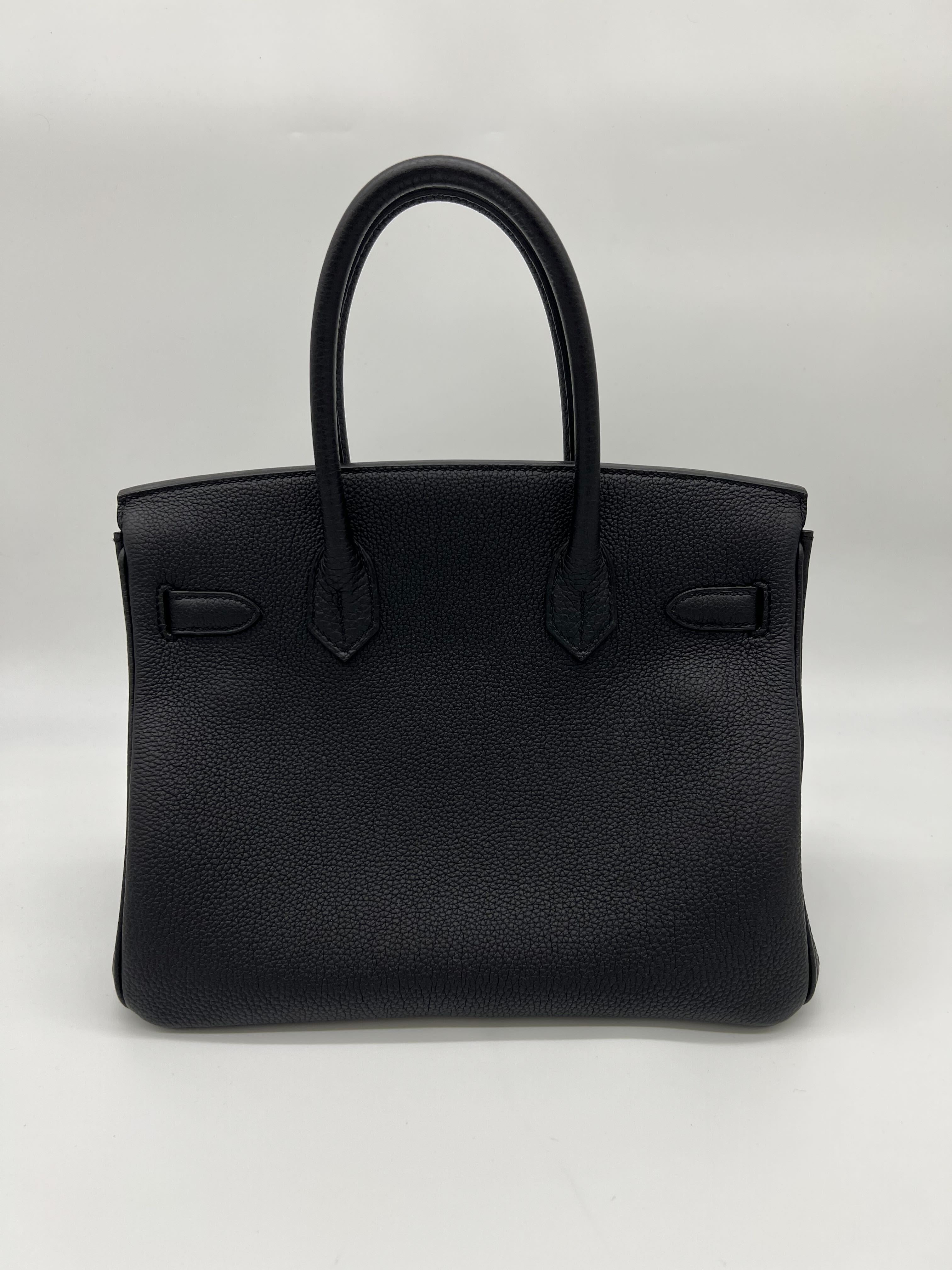 HRMS Birkin 30 Noir Togo Palladium Hardware - fashionupstore1