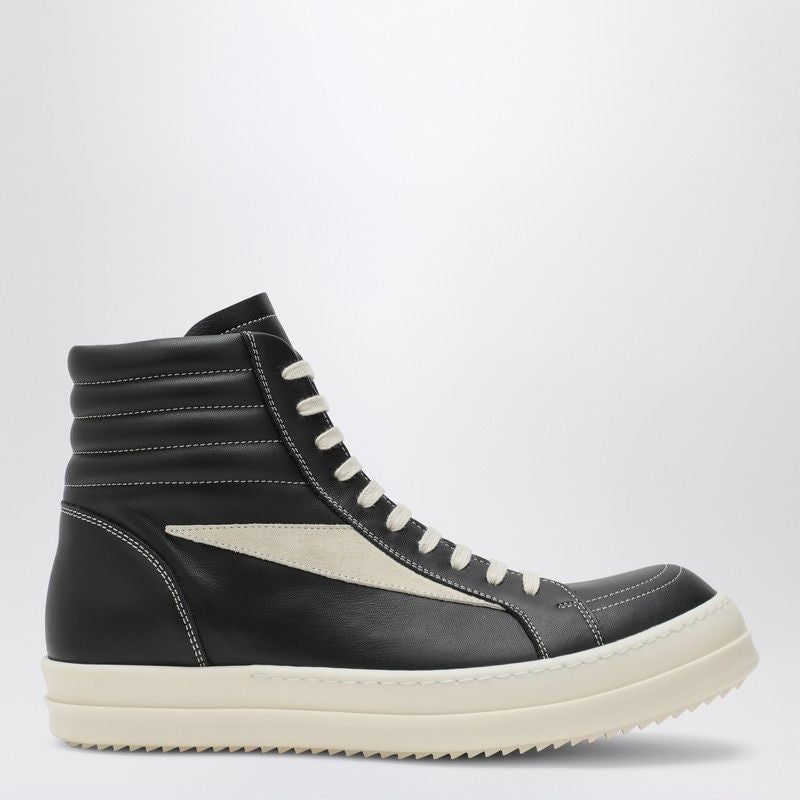 HIGH VINTAGE BLACK/WHITE SUEDE SNEAKER - fashionupstore1