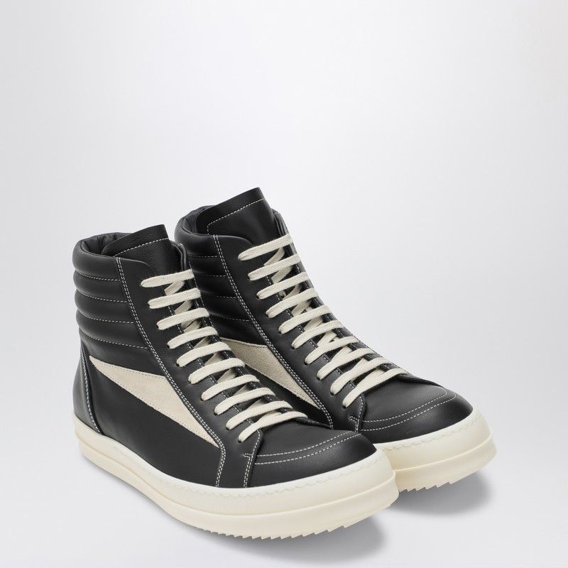 HIGH VINTAGE BLACK/WHITE SUEDE SNEAKER - fashionupstore1