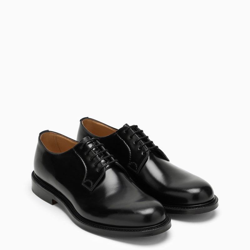 BLACK SHANNON DERBY SHOES - fashionupstore1