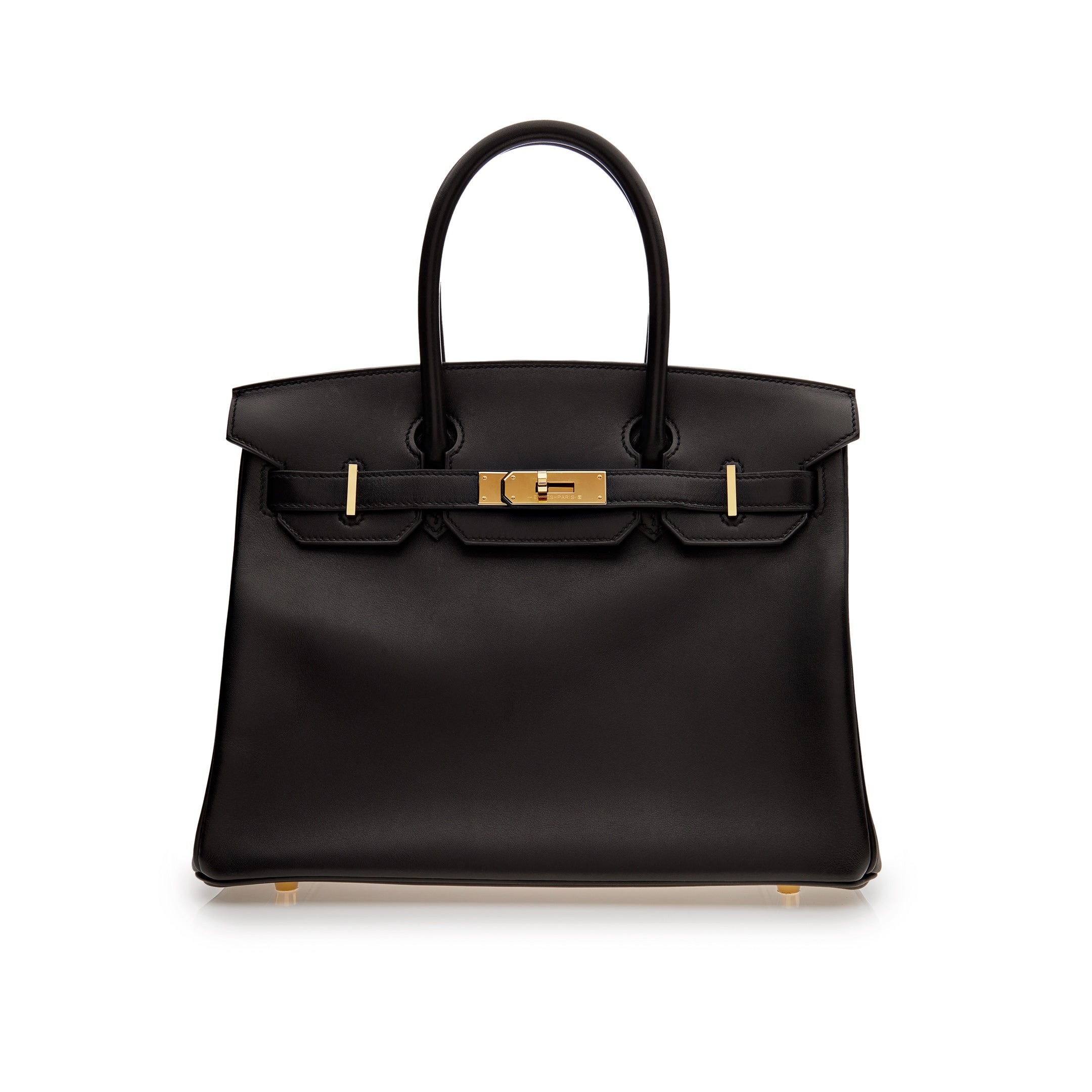 HRMS Birkin 30 Black Box Leather Gold Hardware - fashionupstore1