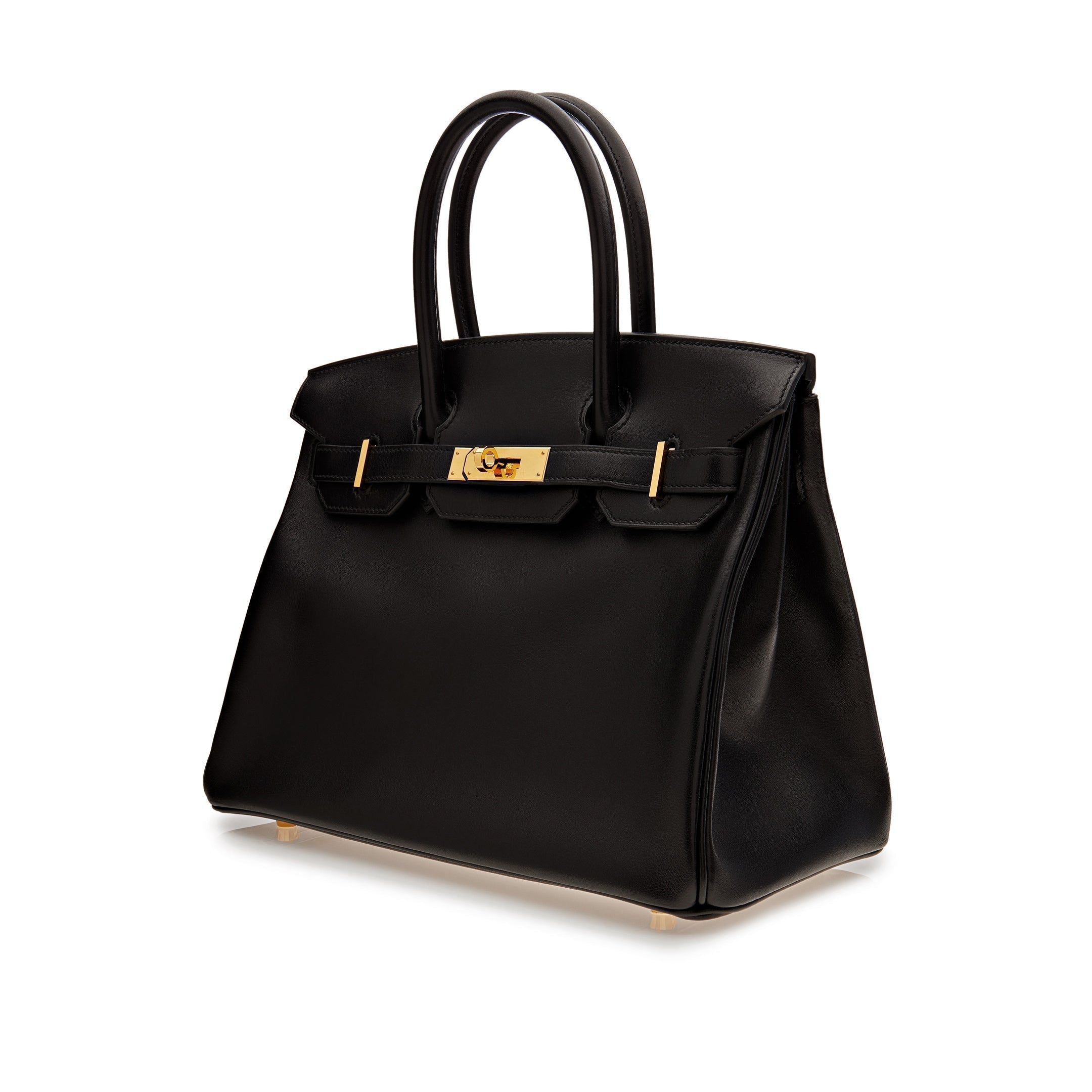 HRMS Birkin 30 Black Box Leather Gold Hardware - fashionupstore1