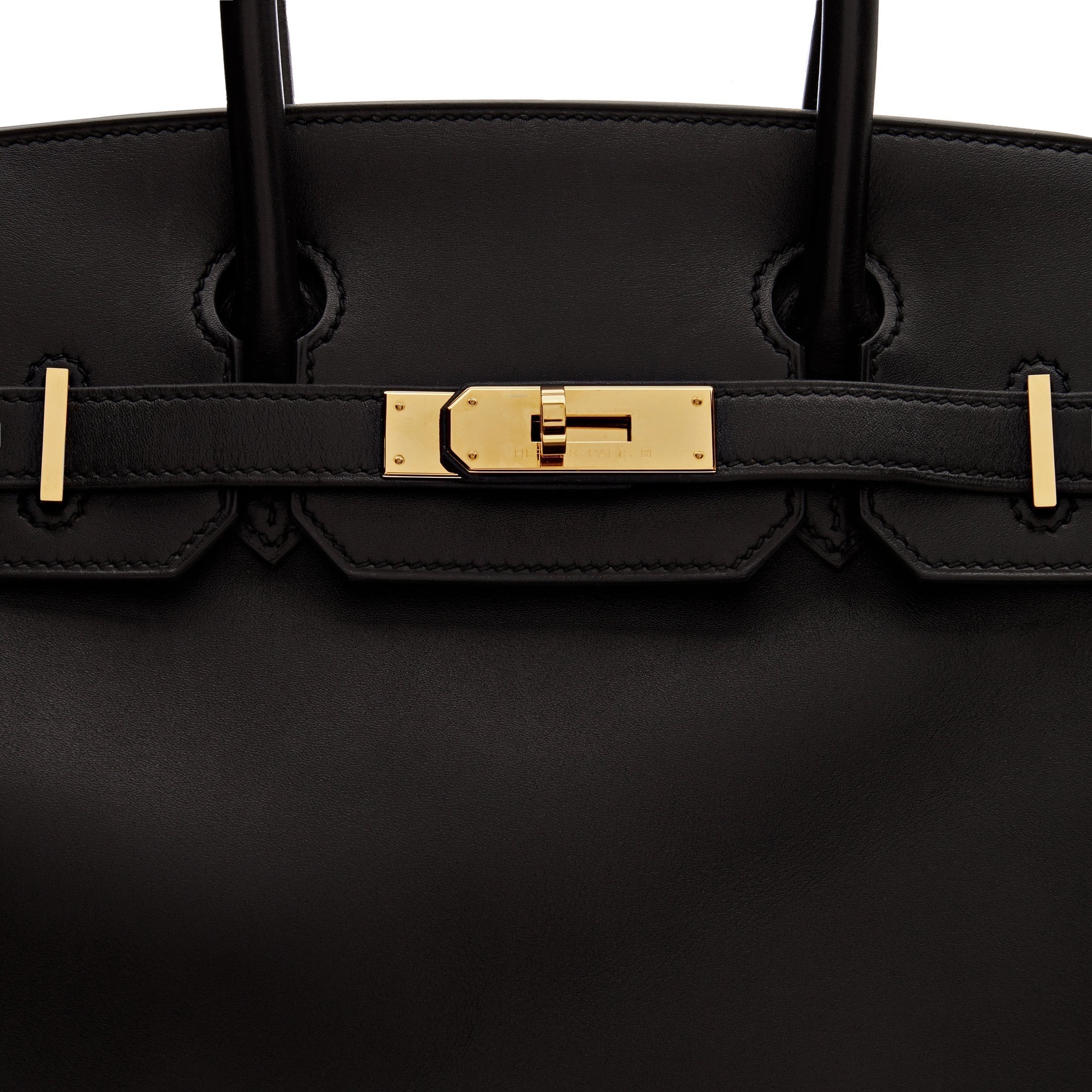 HRMS Birkin 30 Black Box Leather Gold Hardware - fashionupstore1