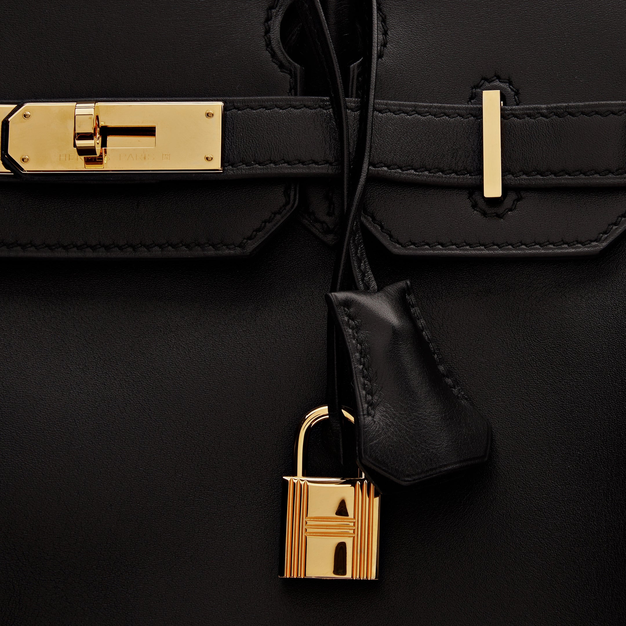 HRMS Birkin 30 Black Box Leather Gold Hardware - fashionupstore1