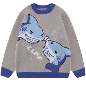 1984® Cute Jacquard Knit Sweater Shark - 1984brand