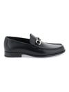 SALVATORE GRAINED LEATHER LOAFERS WITH GANCINI - fashionupstore1