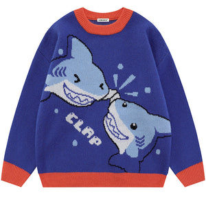 1984® Cute Jacquard Knit Sweater Shark - 1984brand