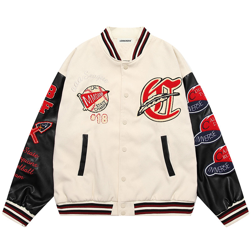 1984 Vintage Letterman Jacket Flocked Baseball - fashionupstore1