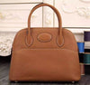 Hermes Bolide 31cm Togo Leather Brown Bag - fashionupstore1