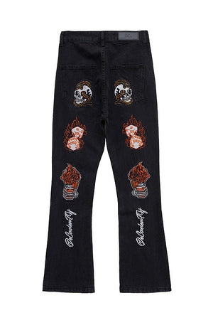 1984 High Street Embroidery Retro Jeans - 1574 - 1984brand