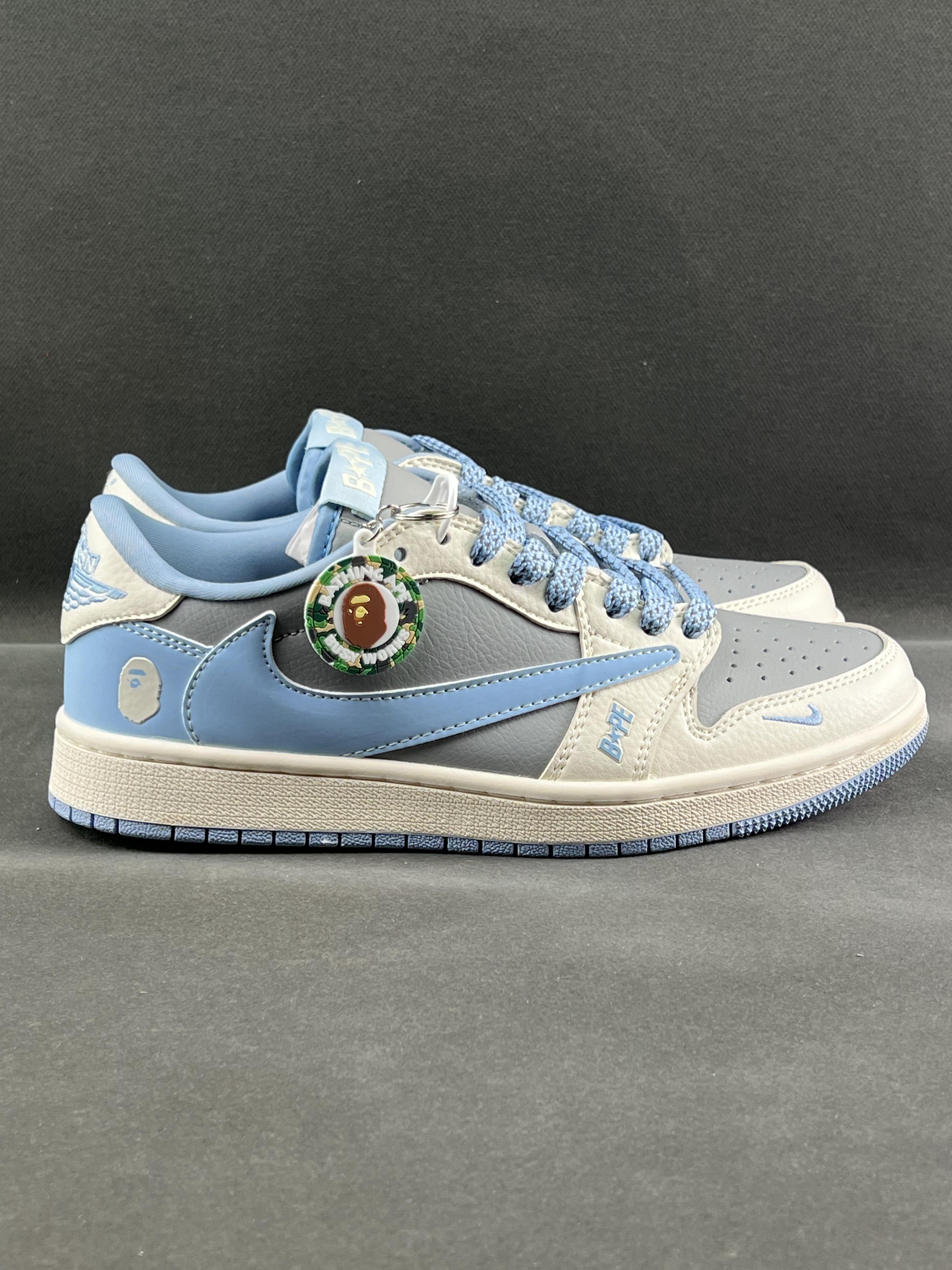 Custom Air Jordan 1 x Travis Scott x BAPE BB6588-104 - fashionupstore1