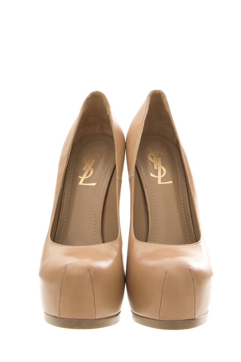 YSL Beige TRIP TOO Heels SZ 38.5 - fashionupstore1