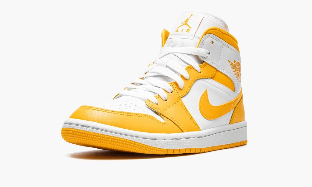 Wmns Jordan 1 Mid "White / University Gold" Air Jordan