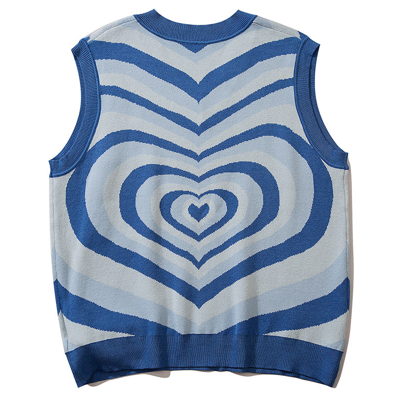 Spiral Love Knit Sweater Vest - fashionupstore1