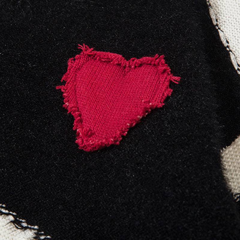 1984® Distressed Stitching Sweater Heart 1984brand