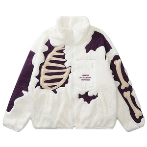 1984® Faux Fur Winter Coat Patchwork Skeleton 1984brand