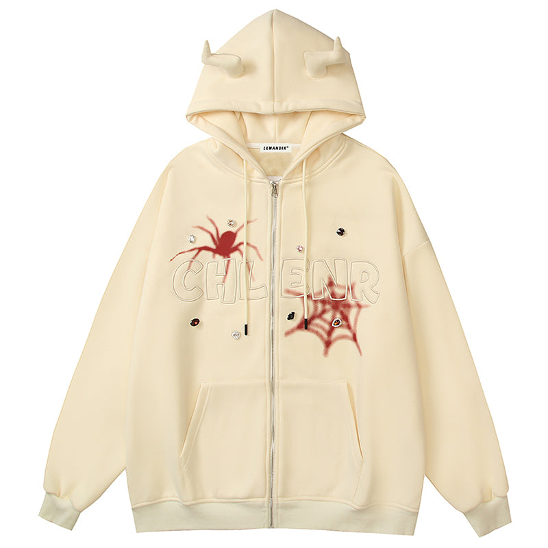 1984® Fleece Devil Hoodie Spider Web 1984brand