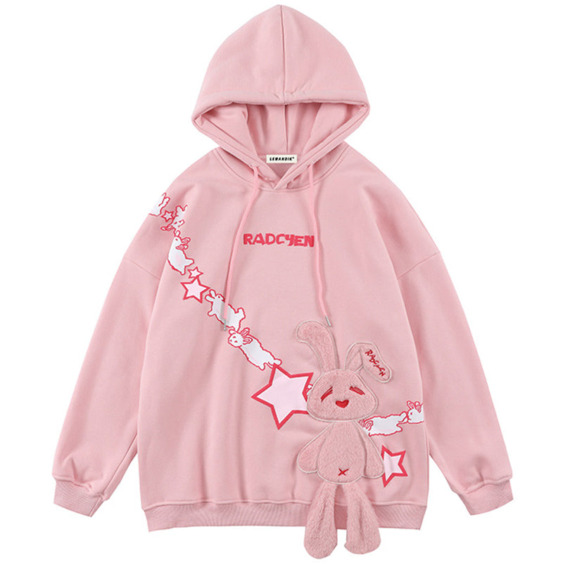 1984® Fleece Hoodie Rabbit and Stars 1984brand