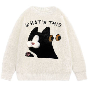 1984® Fluffy Sweater WHAT’S THIS CAT 1984brand