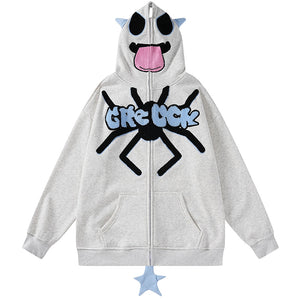 1984® Funny Devil Zipper Hoodie with Spider 1984brand