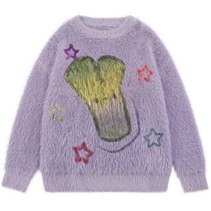 1984® Fuzzy Knit Sweater Bunching Onion 1984brand