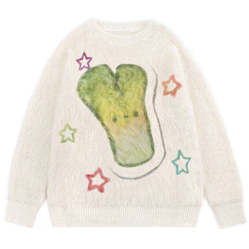 1984® Fuzzy Knit Sweater Bunching Onion 1984brand