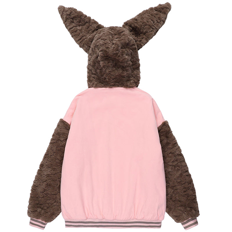 1984® Fuzzy Zipper Hoodie Coat with Rabbit Ear 1984brand