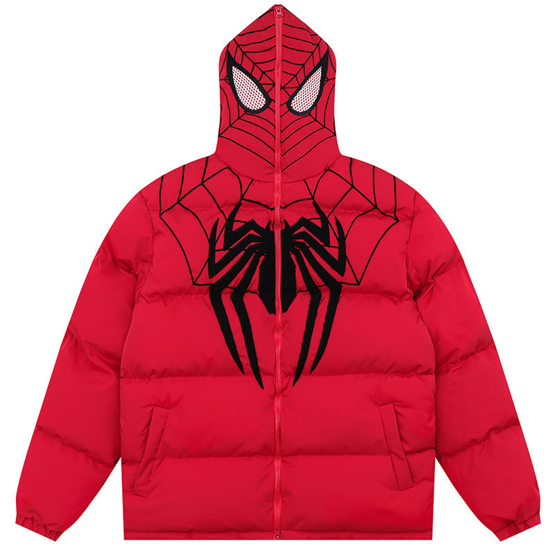 1984® Hooded Puffer Winter Coat Spider Web 1984brand