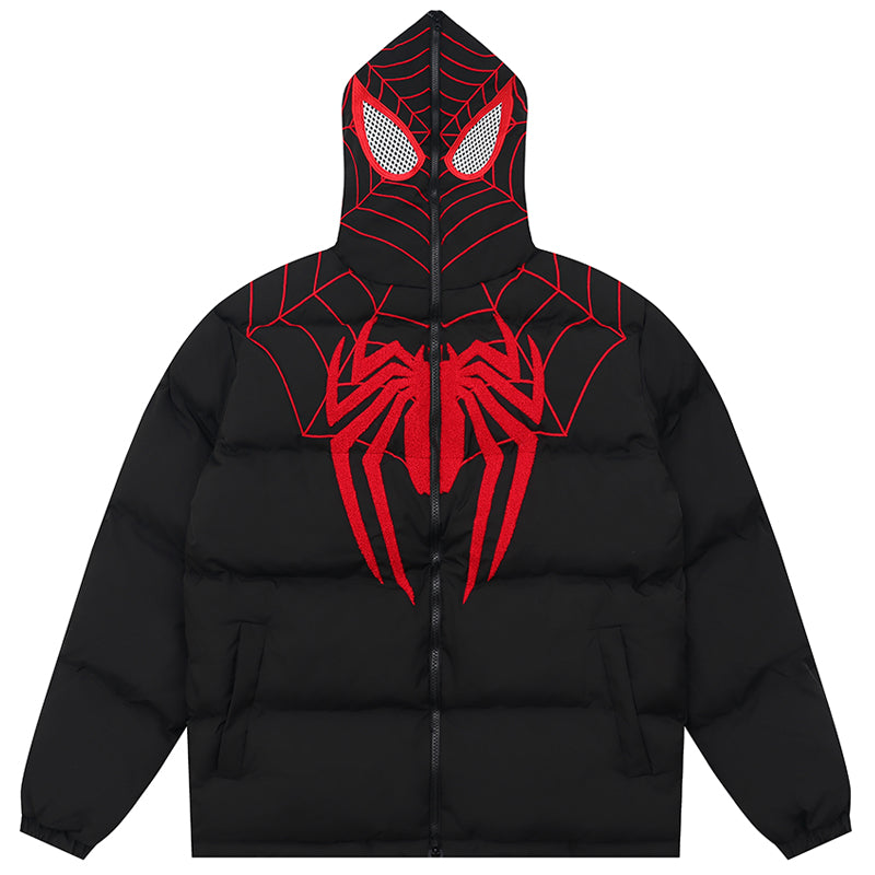 1984® Hooded Puffer Winter Coat Spider Web 1984brand