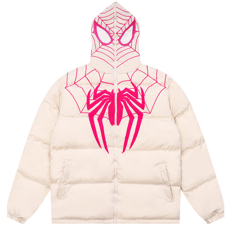 1984® Hooded Puffer Winter Coat Spider Web 1984brand