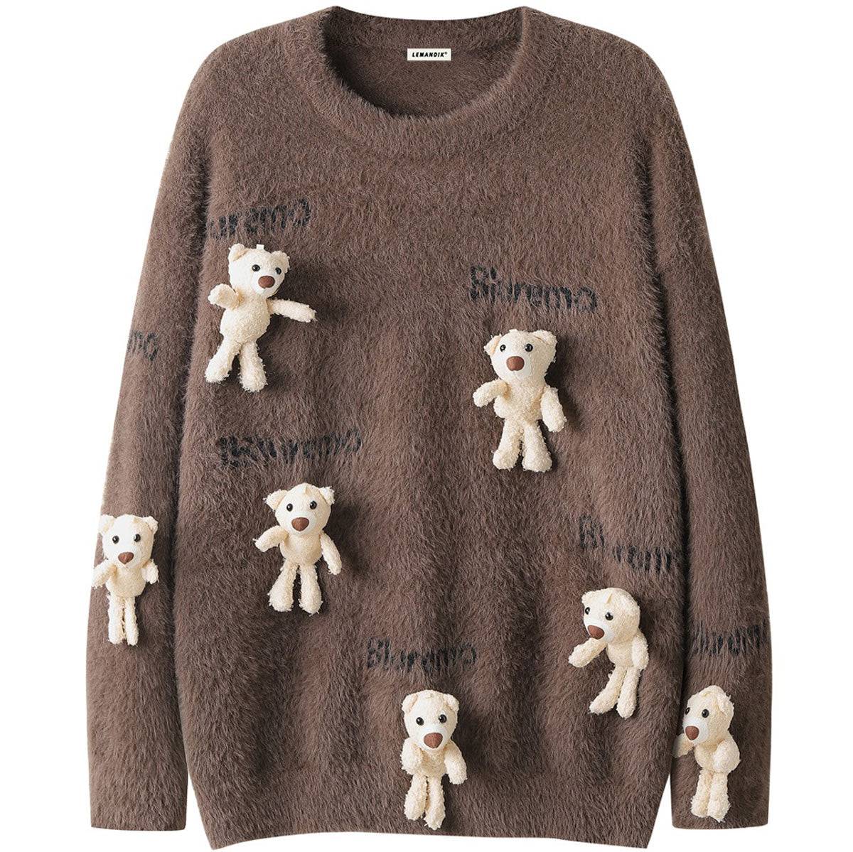 1984® Mohair Knit Sweater with Bear 1984brand