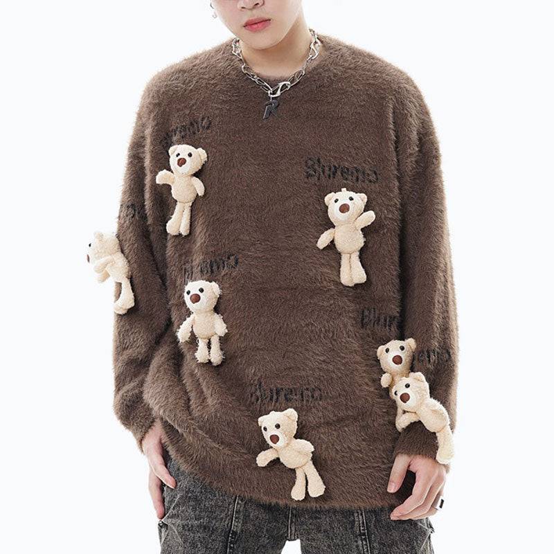 1984® Mohair Knit Sweater with Bear 1984brand