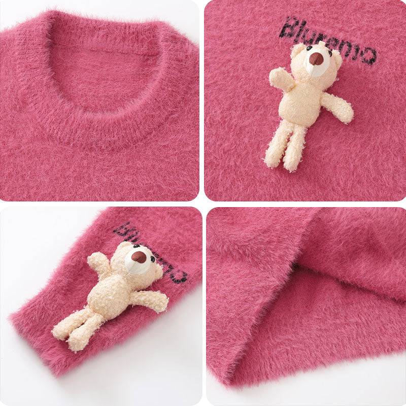 1984® Mohair Knit Sweater with Bear 1984brand