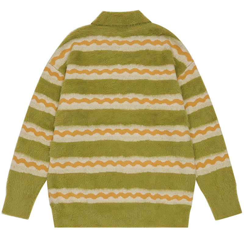 1984® Striped Knit Sweater Flocked Squirrel 1984brand