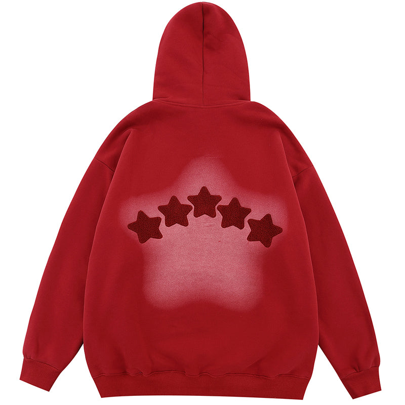 1984® Stylish Fleece Hoodie Star Print 1984brand