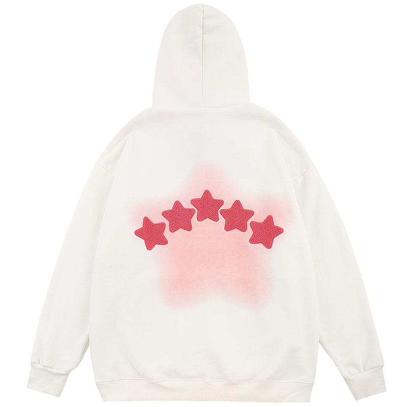 1984® Stylish Fleece Hoodie Star Print 1984brand