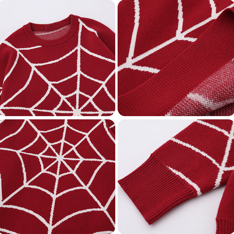 1984® Trendy Knit Sweater Spider Web - fashionupstore1