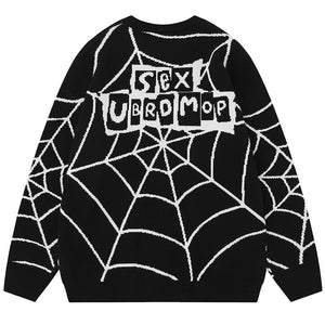 1984® Trendy Knit Sweater Spider Web - fashionupstore1