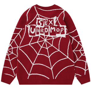 1984® Trendy Knit Sweater Spider Web - fashionupstore1