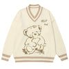 1984® V Neck Knit Sweater Teddy Bear 1984brand