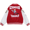 [Clearance] 1984 Baseball Jacket Embroidered Badges Red M - fashionupstore1