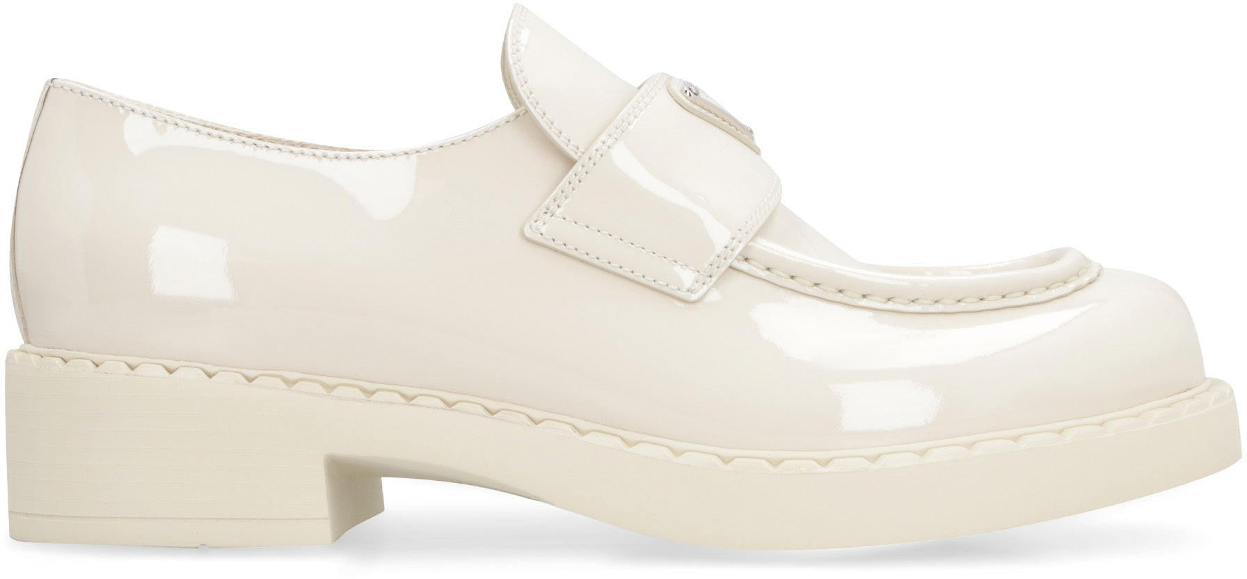 PRADA TRIANGLE LOGO LOAFERS - fashionupstore1