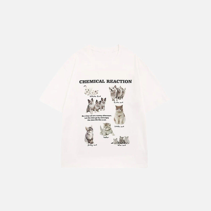 Y2k Women's Cat T-shirt - fashionupstore1