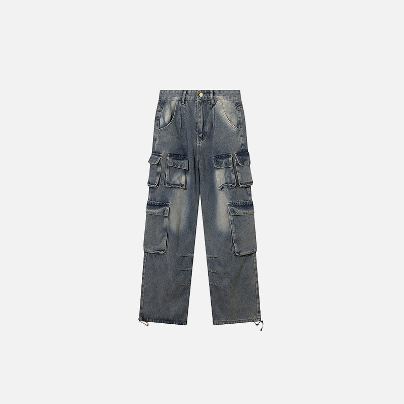 Y2K Baggy Multi Pocket Denim Pants - fashionupstore1