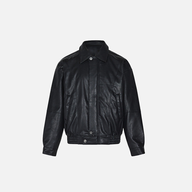 Y2k Padded Leather Jacket - fashionupstore1